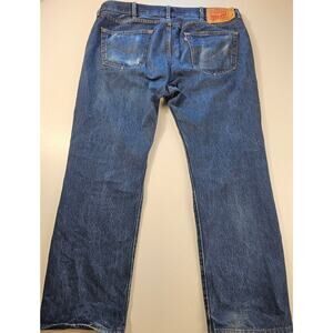 Levis original 501 38x30 waterless vintage fade jeans casual comfort button fly^